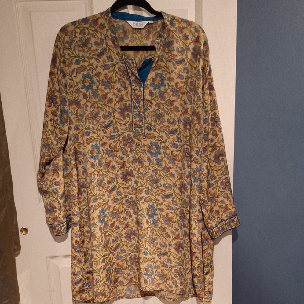 Vintage BIBA Floral Paisley Patterned Indian Kurta Top 42